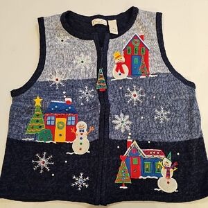 Kim Rogers Colorful Holiday Sweater Vest
